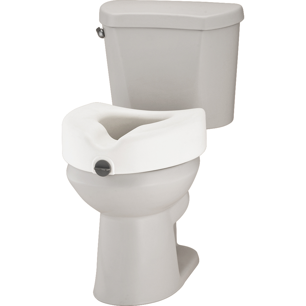 Toilet Seat Riser on toilet bowl